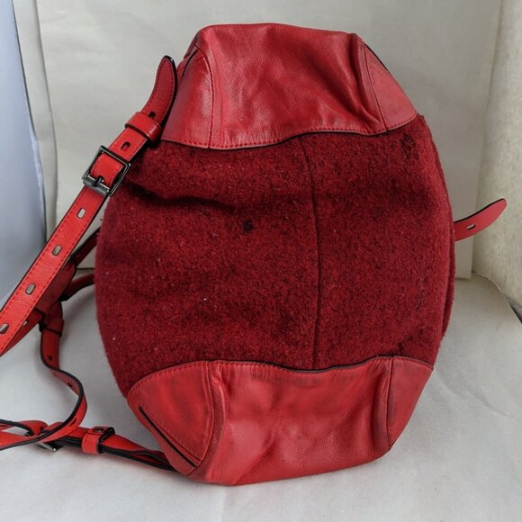 Rag & Bone Grayson Backpack Wool Red Leather main image 4